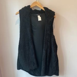 Fuzzy Black Vest